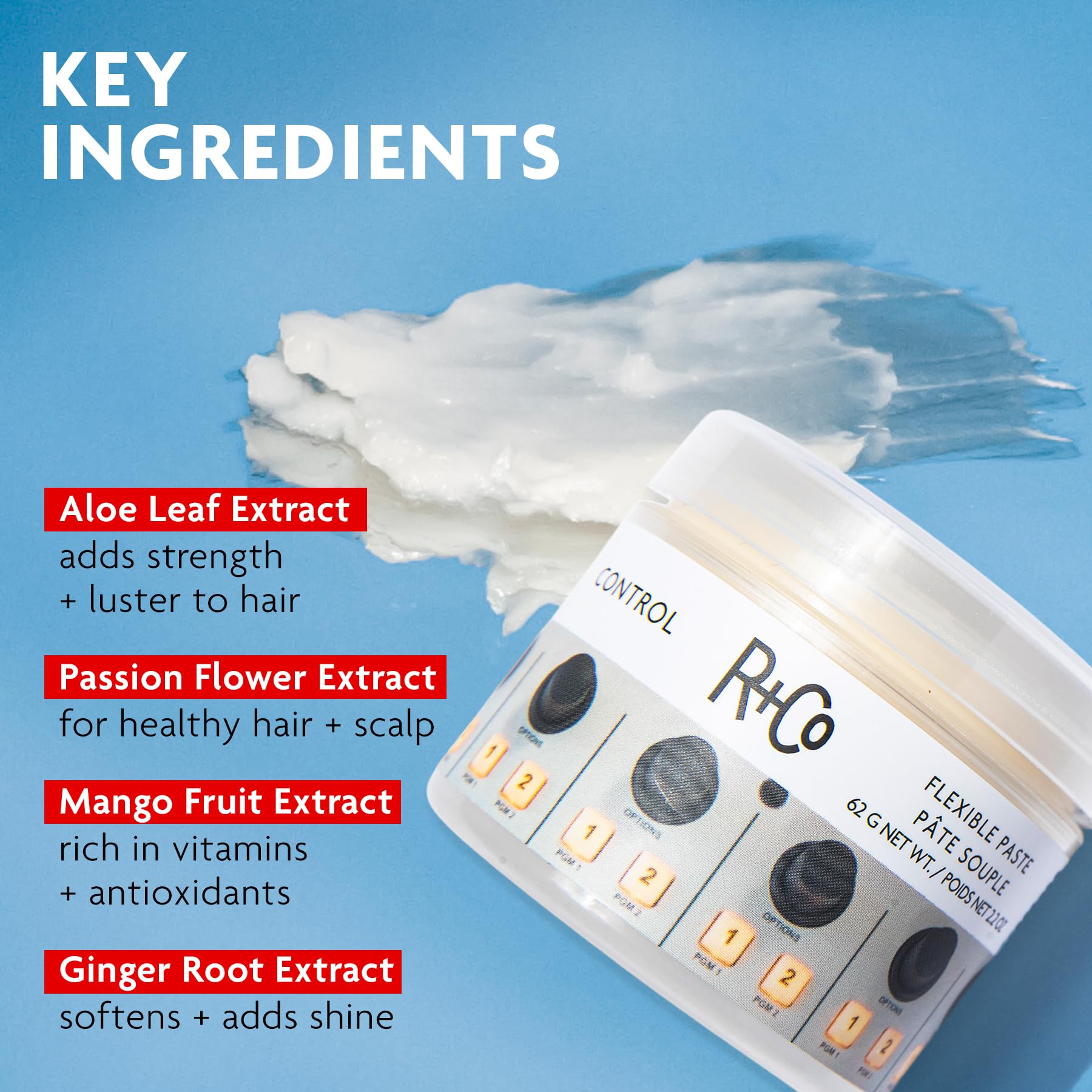 R+Co CONTROL used on short haircut showing piecey definition and matte finish