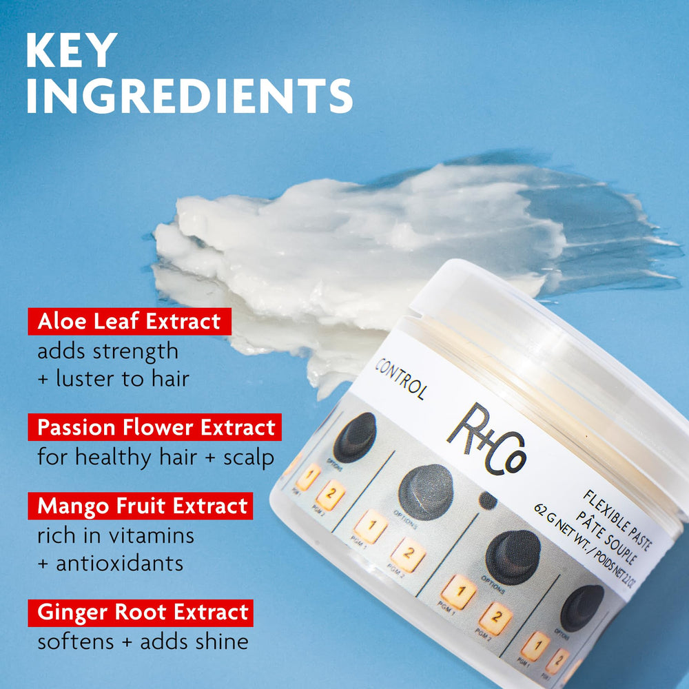 R+Co CONTROL used on short haircut showing piecey definition and matte finish