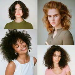 Model using R+Co Death Valley spray for instant root lift and refreshed hair