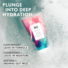 R+Co High Dive cream texture close-up showing smooth formula for quick absorption
