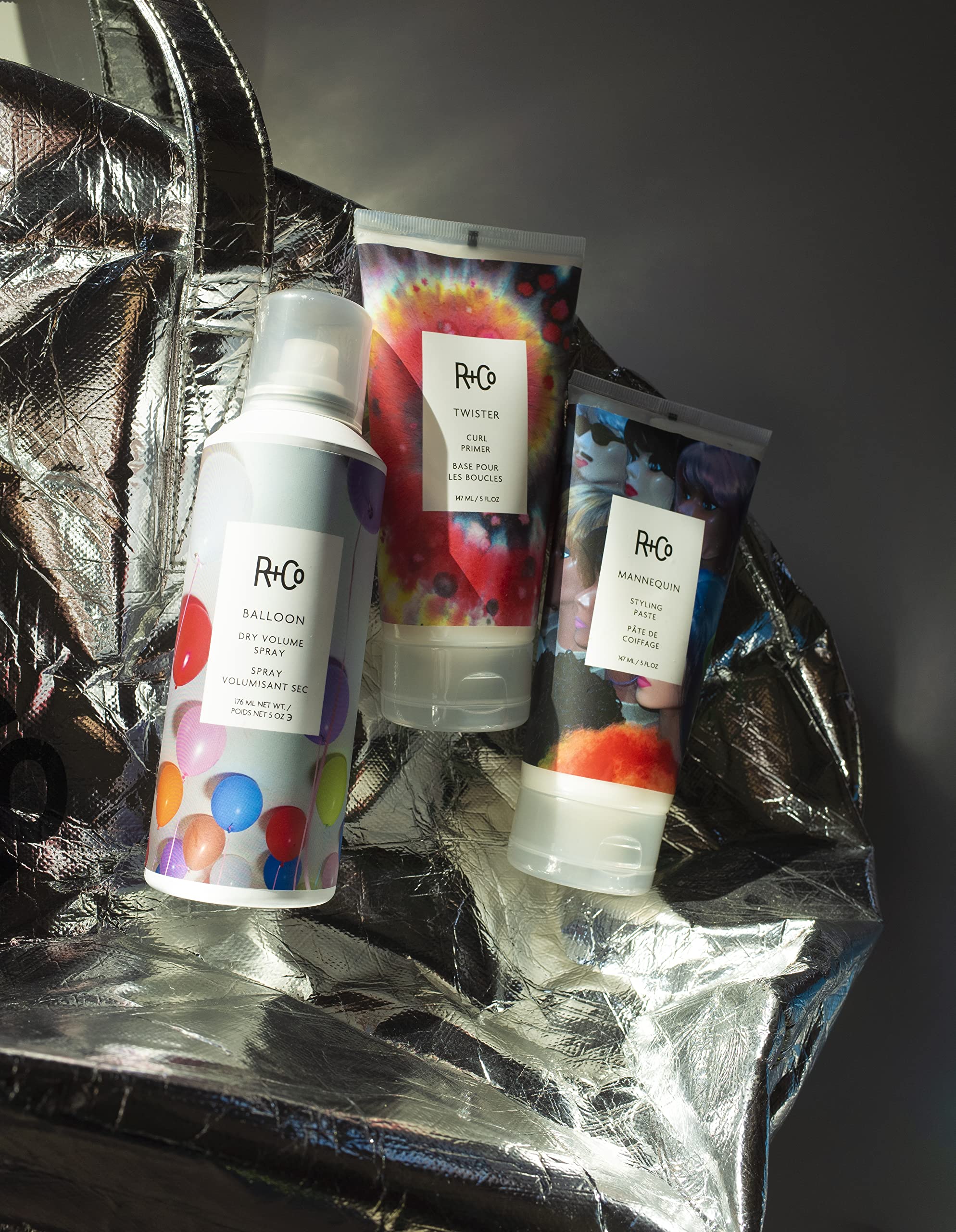 R+Co MANNEQUIN applied with fingers demonstrating flexible styling benefit