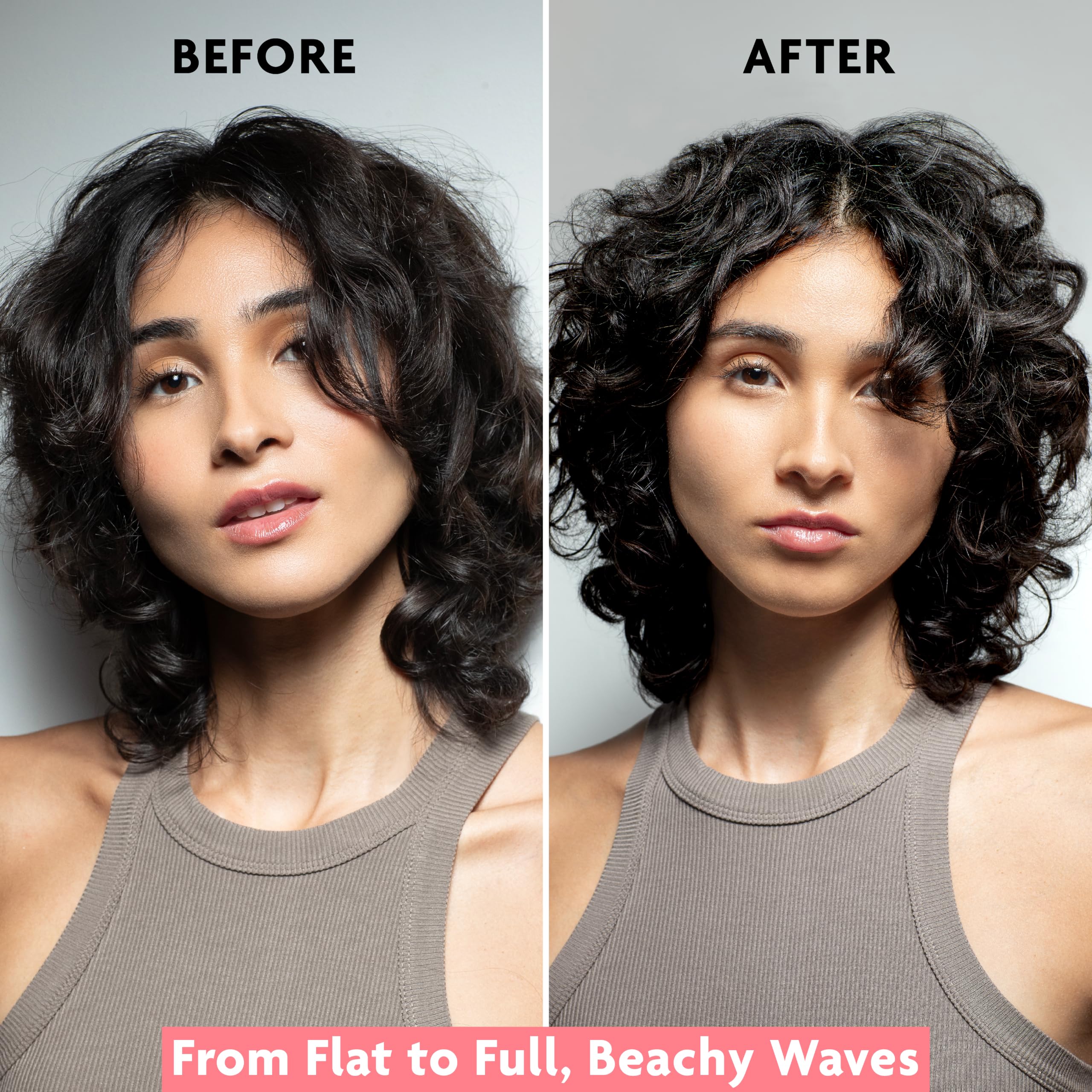 R+Co Rockaway lifestyle shot on model at beach-styled set showing natural, lived-in hair