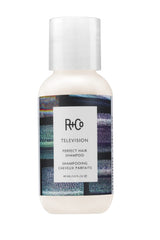 R+Co TELEVISION front packaging shows bottle and brand, easy-identify travel benefit