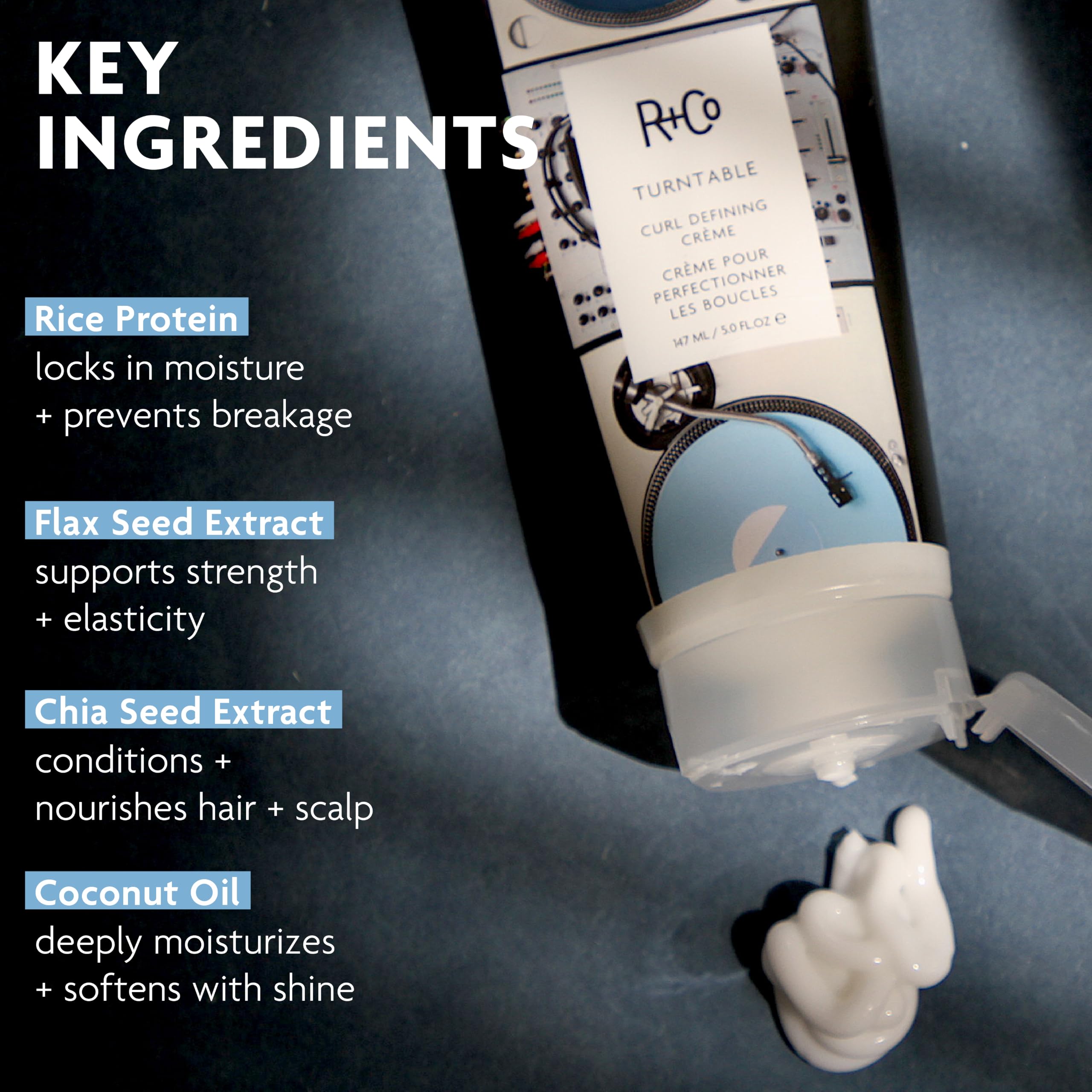 R+Co Turntable being used while diffusing hair to enhance curl definition