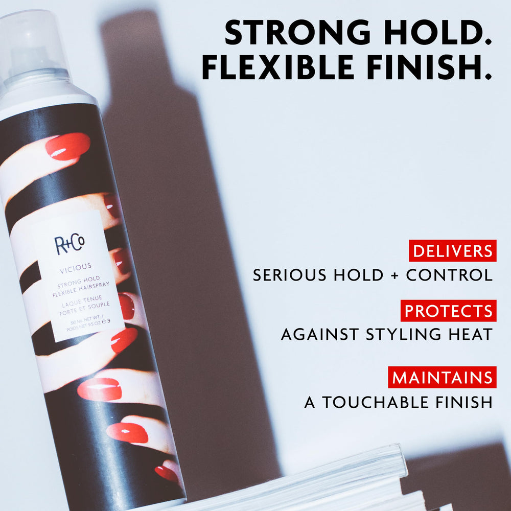 R+Co VICIOUS fine mist texture demonstrating even coverage and control