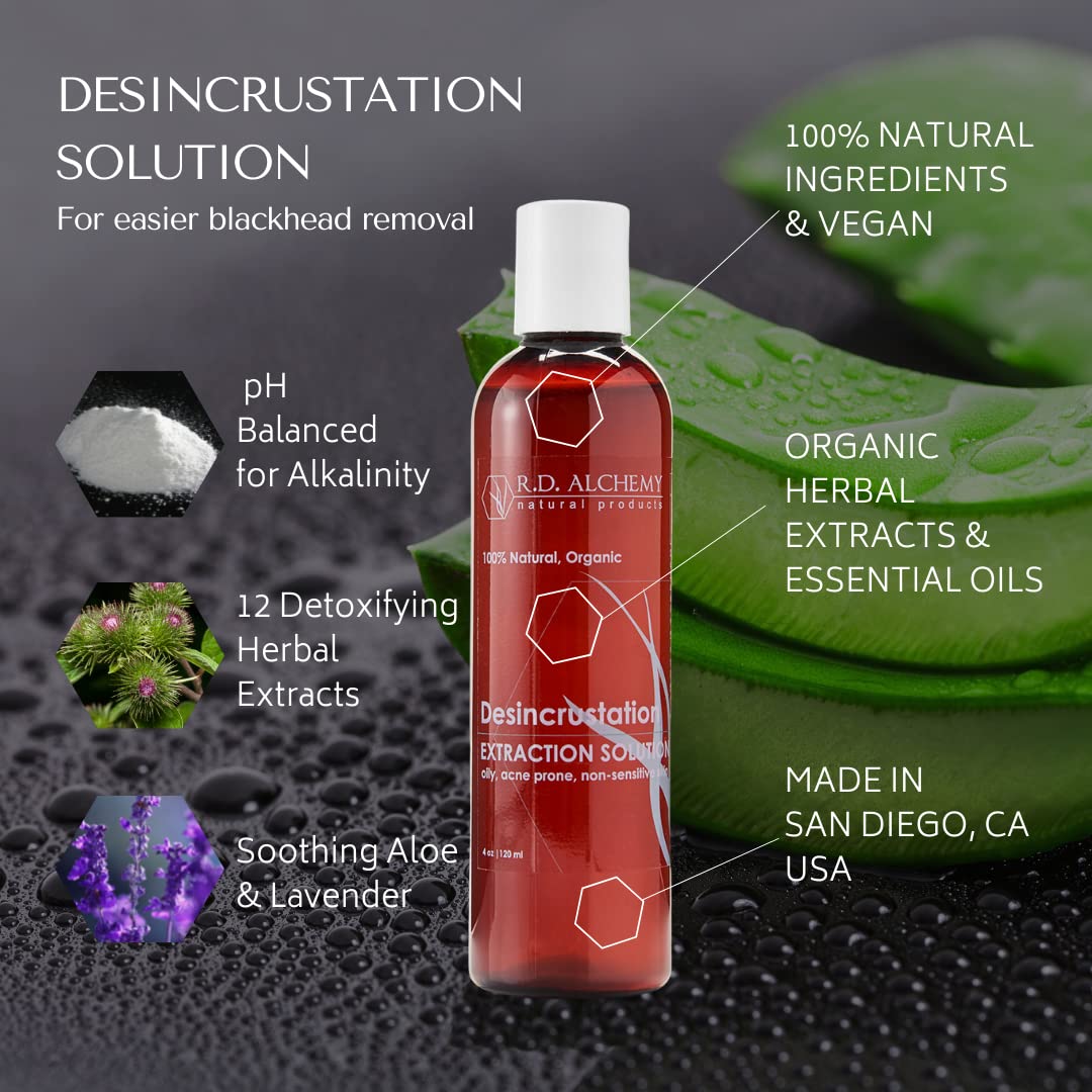 R.D. ALCHEMY applied during facial steaming to ease extractions