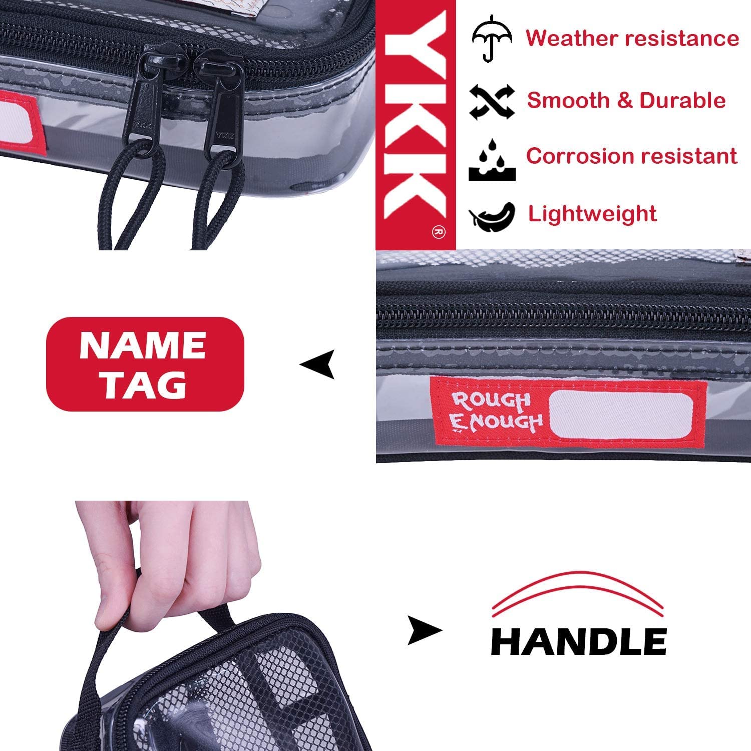 RE ROUGH ENOUGH interior mesh pocket organizing small items efficiently