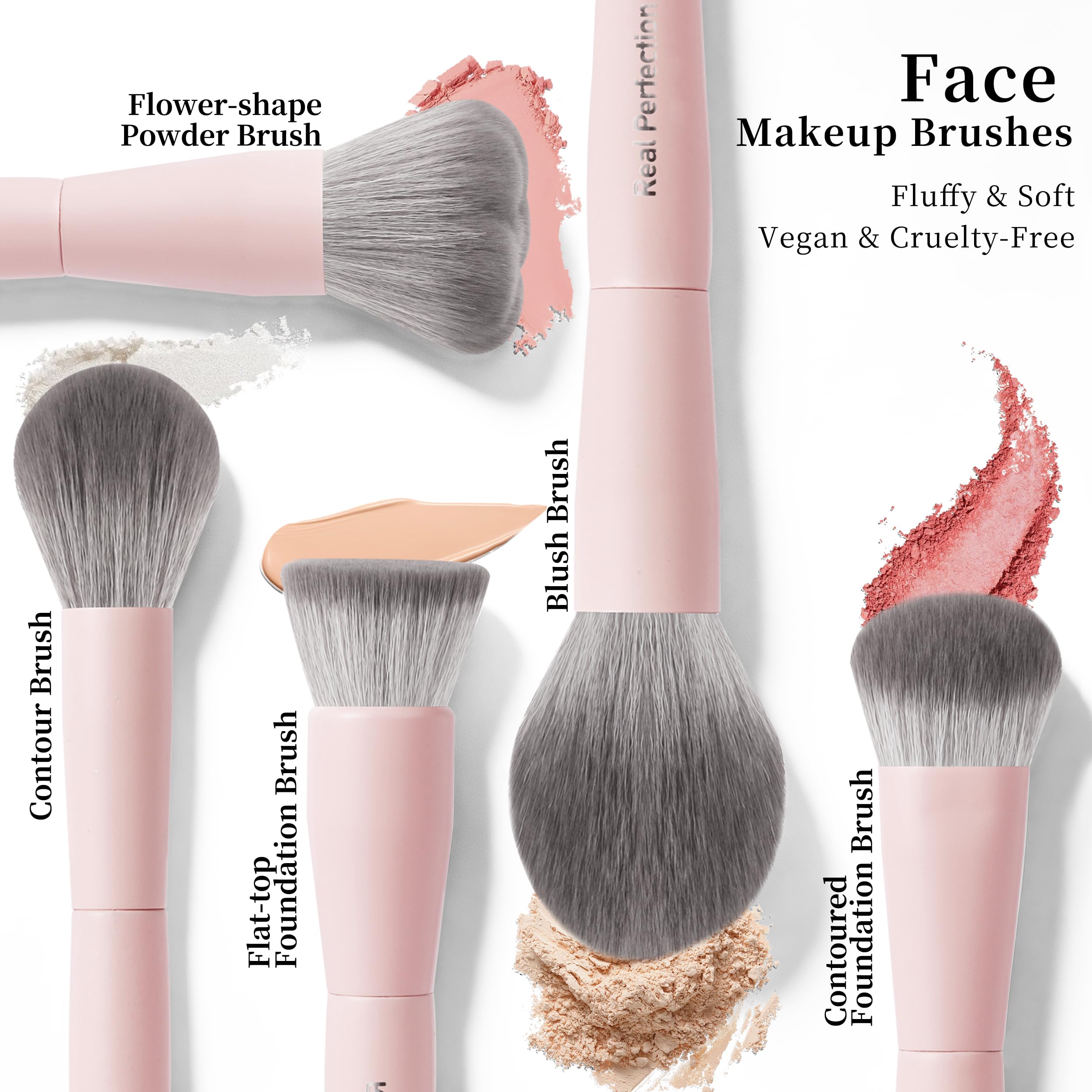 Real Perfection kabuki and foundation brushes for smooth, even application