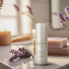 Real Purity deodorant in a travel bag demonstrating portability and all-day freshness