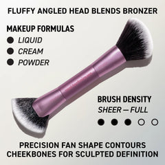 Real Techniques angled fan finishing brush detail for soft diffusion