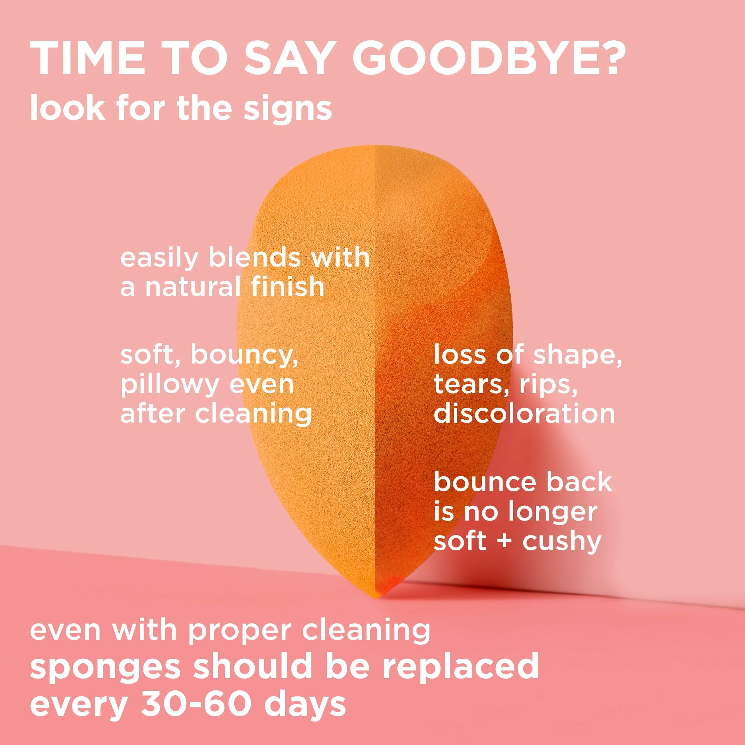 Real Techniques concealing under eye with mini sponge for precise results