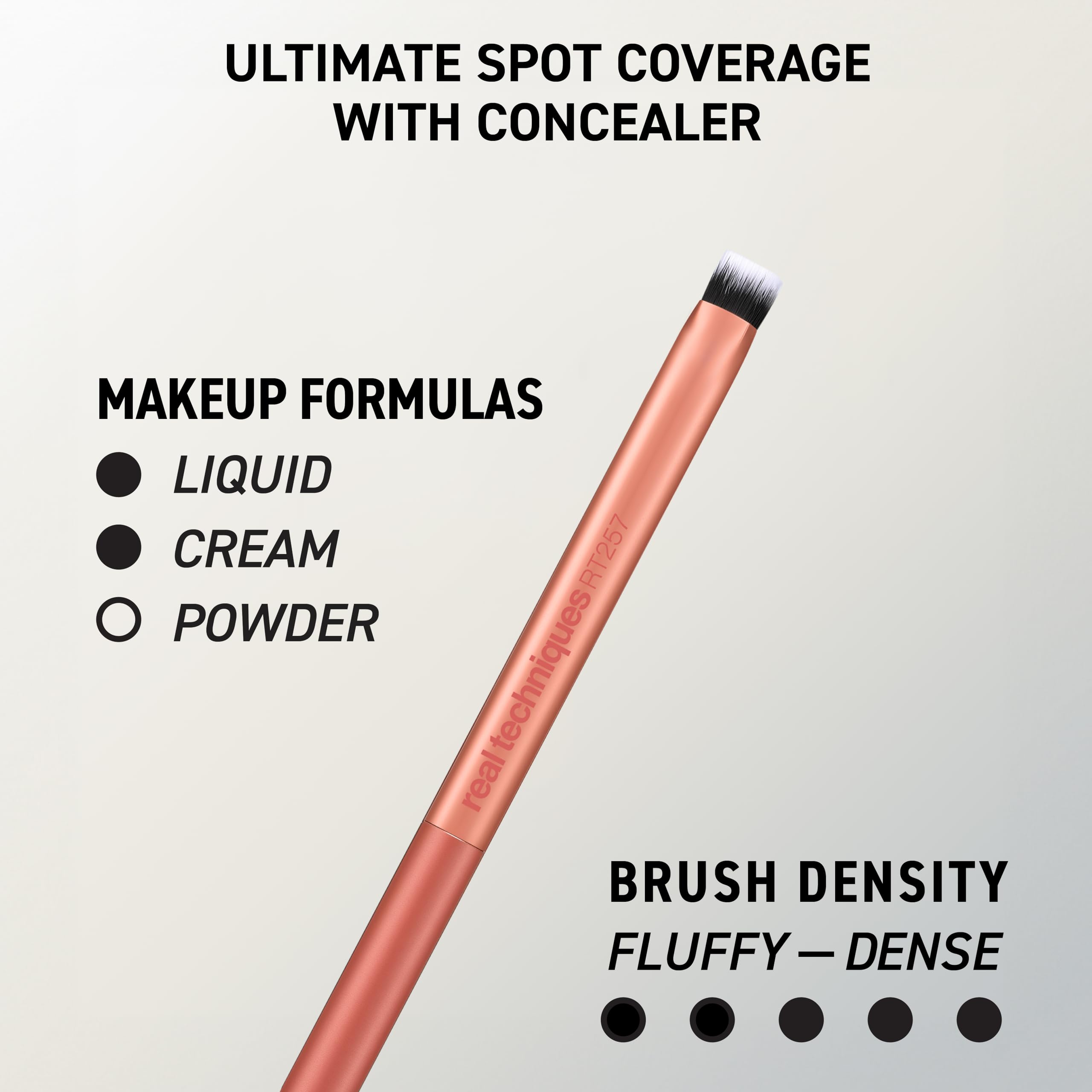 Real Techniques Flat Contour brush head demonstrating sculpting benefit for cheek definition