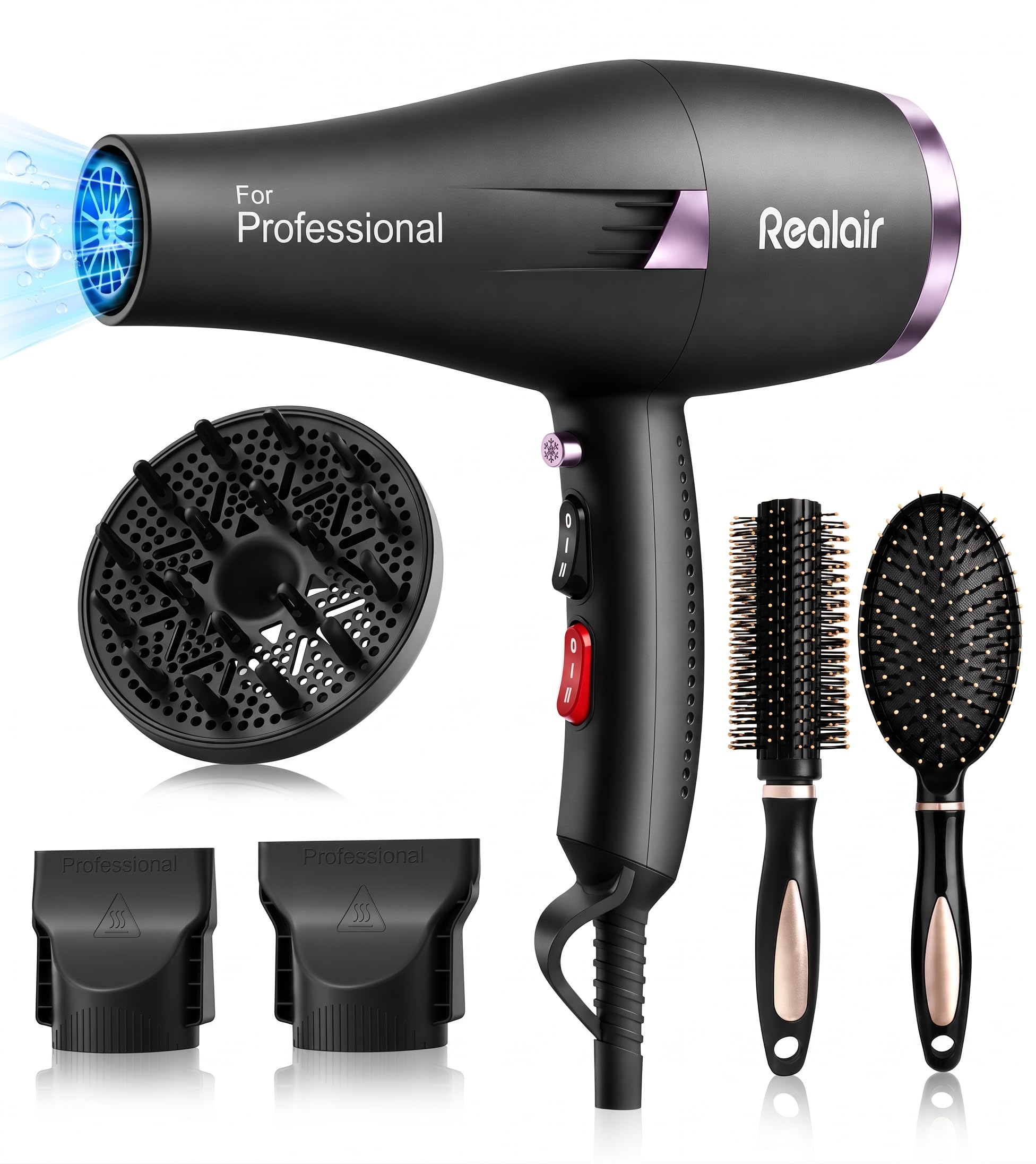 Realair front view of dryer showing sleek design and professional finish for fast drying
