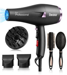 Realair front view of dryer showing sleek design and professional finish for fast drying