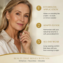 REATIFUL 𝓚𝓲𝓿𝓸𝓻𝓪 swatch texture on skin, illustrating hydrating formula and true tint payoff