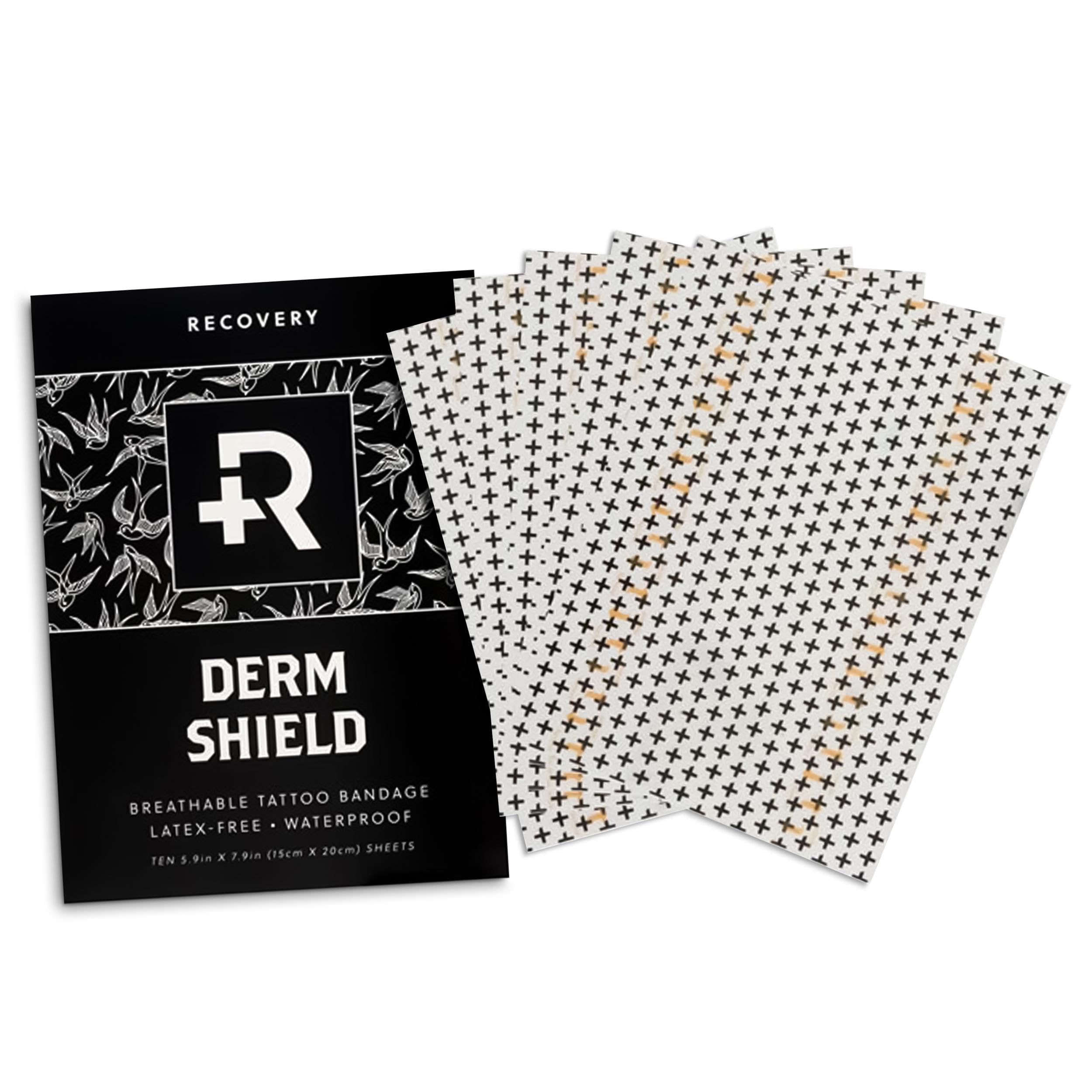 Recovery Aftercare front packaging showing 10 pack and patch size benefit visibility