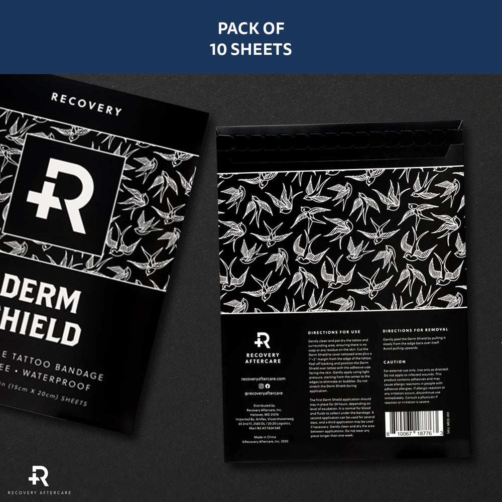 Recovery Aftercare worn in shower lifestyle showing waterproof protection benefit