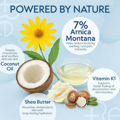 Recuren Plus with arnica and vitamin K1 ingredients displayed