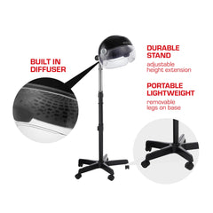 RED by Kiss adjustable-height pole showing ergonomic positioning benefit