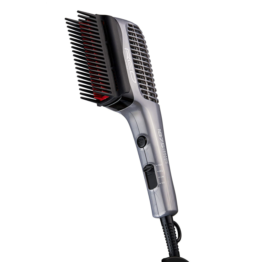 Red by Kiss bristle brush attachment adding volume and silk press finish benefit