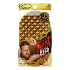 Red by Kiss front view gold twist brush showing sleek profile and control