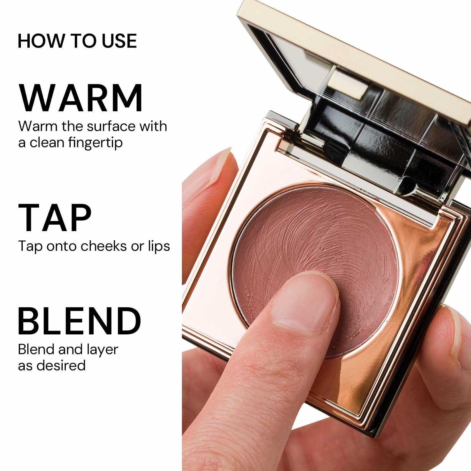 RED CHAMBER mirror detail inside compact for precise on-the-go touch-ups benefit