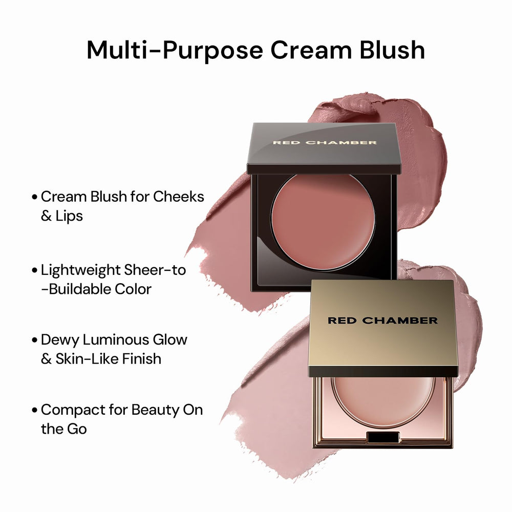 RED CHAMBER Monsia creamy texture swatched showing blendable formula and natural finish