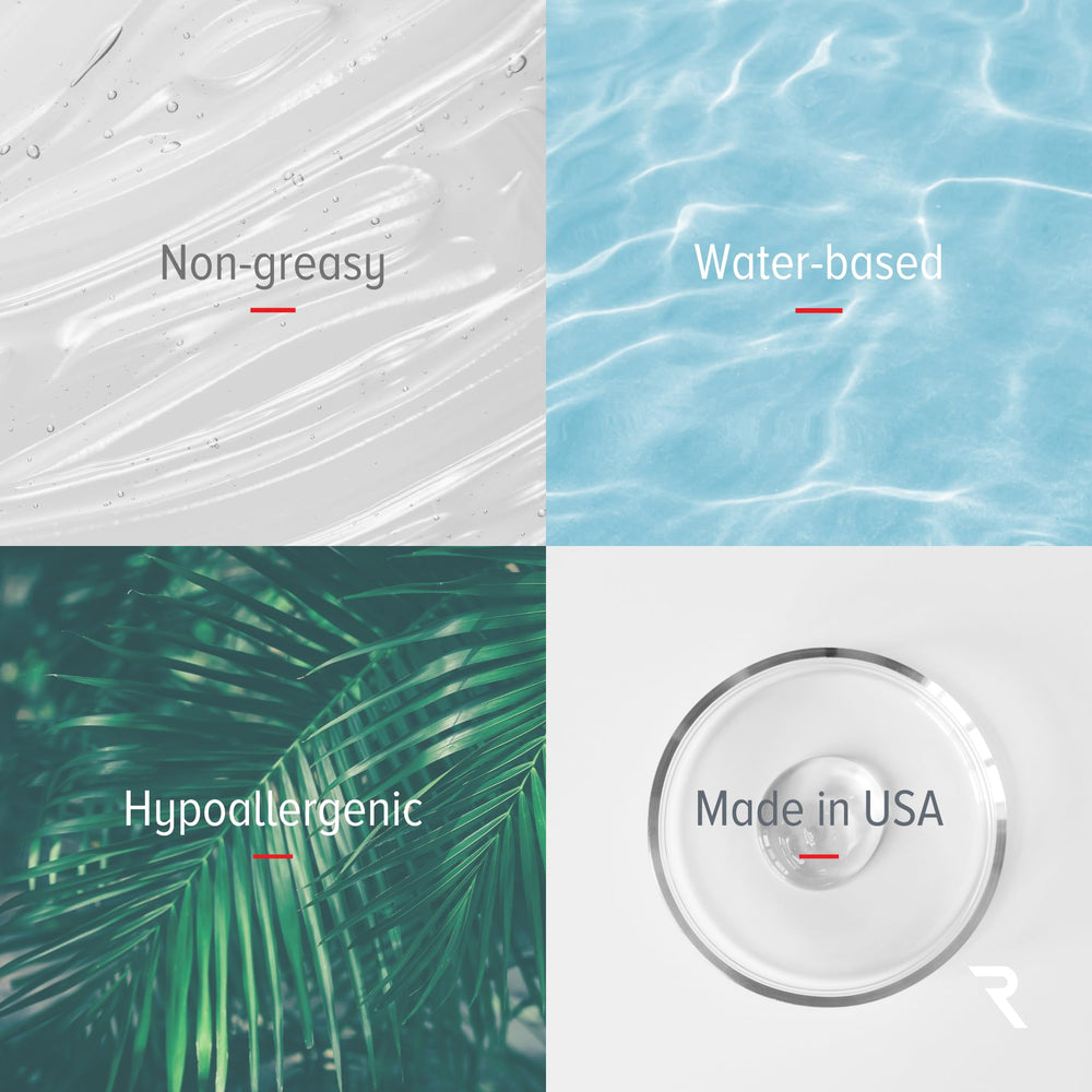 RED Medical label close-up listing hyaluronic acid and niacinamide benefits