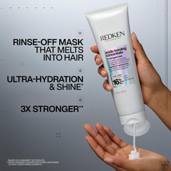 Redken mask lightweight liquid texture close-up demonstrating easy spreadability