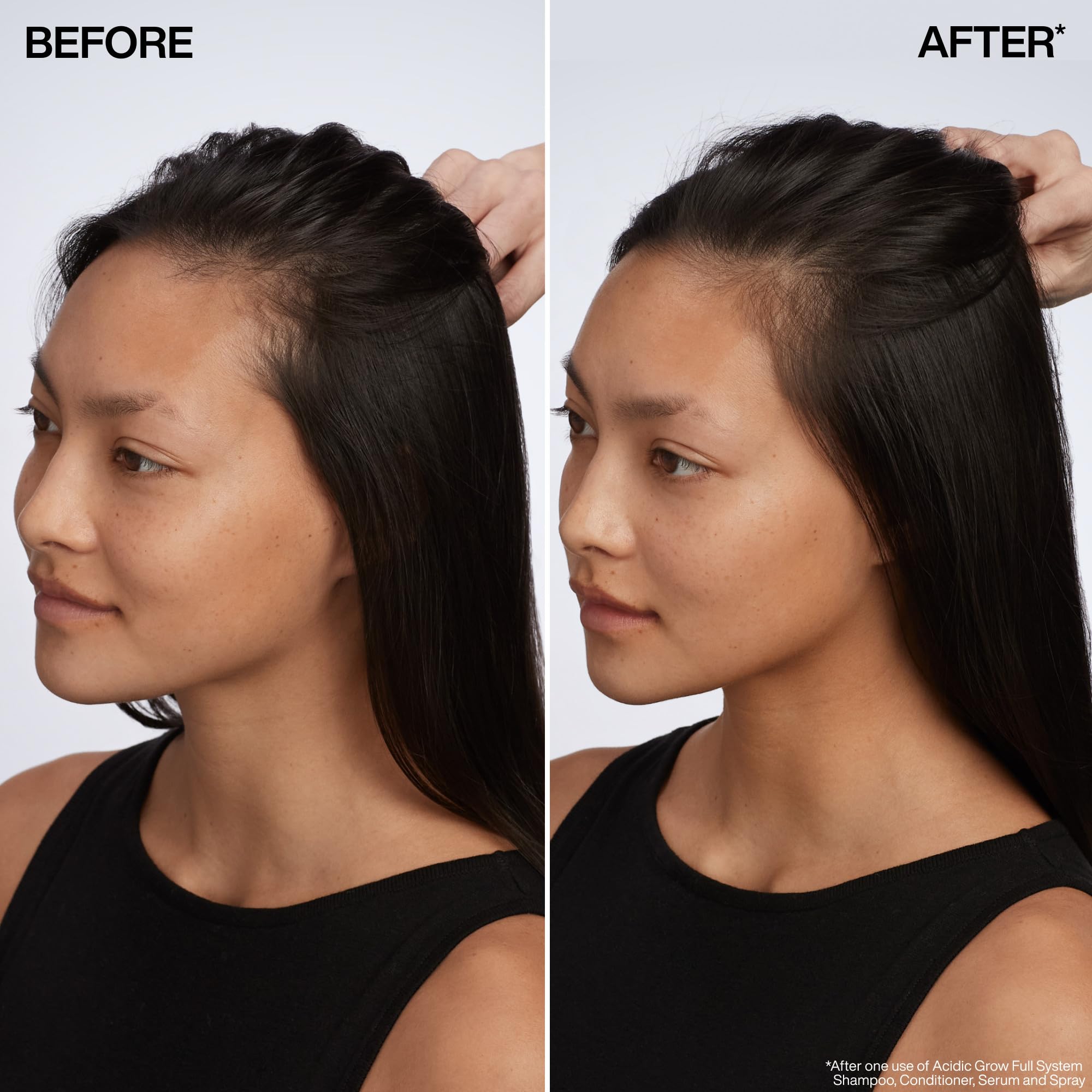 Close-up pump of Redken conditioner highlighting easy dispensing and control
