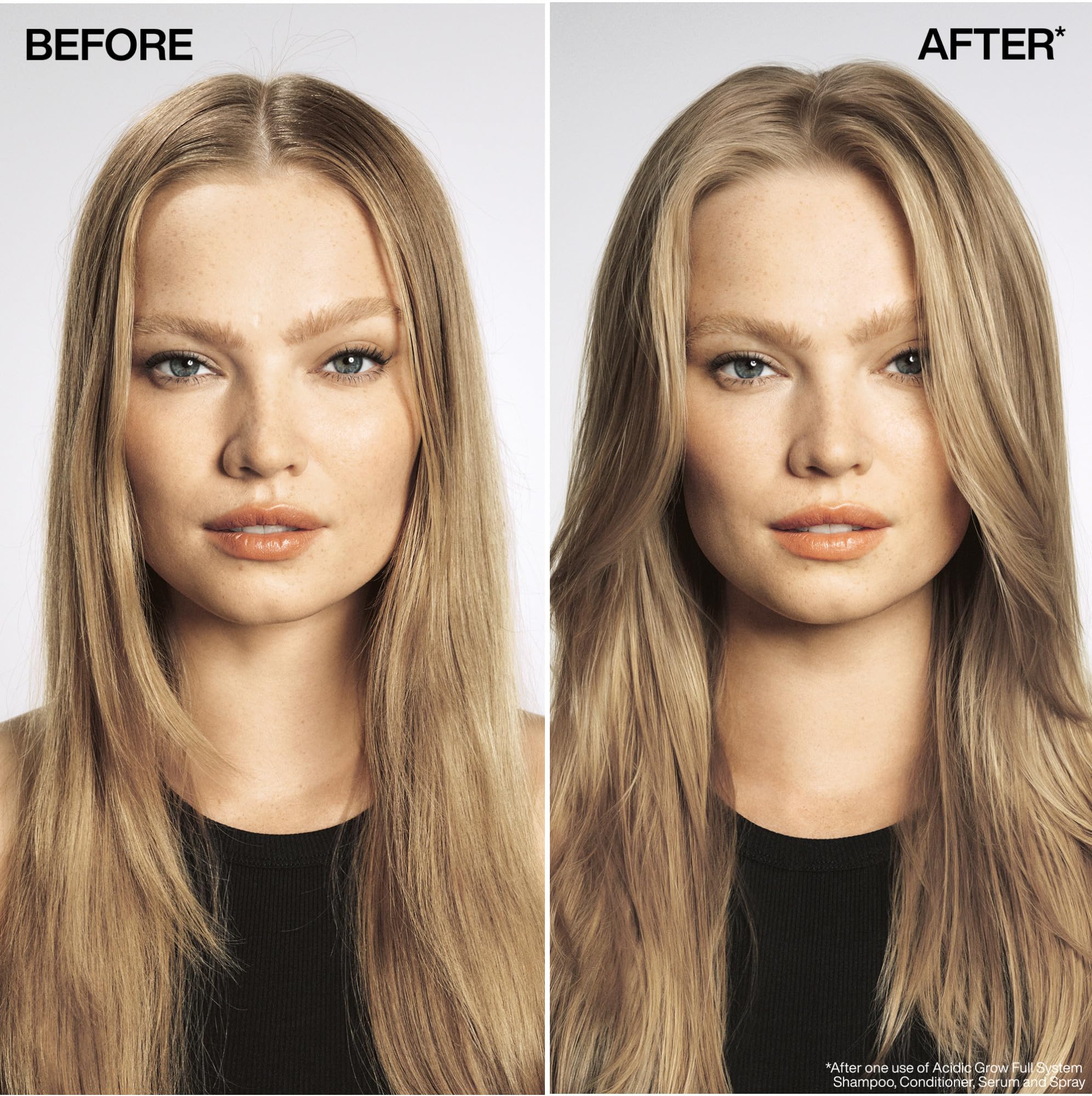 Creamy texture of Redken conditioner on hand showing lightweight, hydrating formula