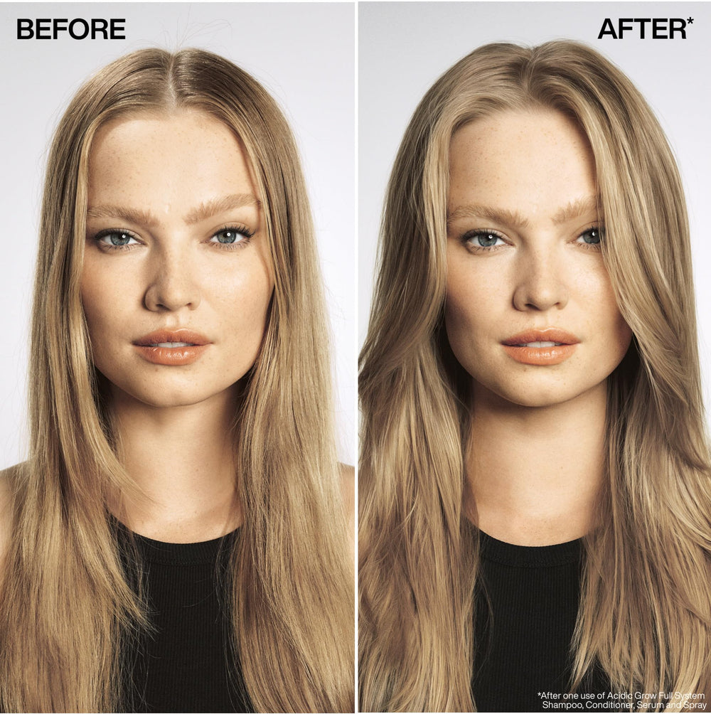 Creamy texture of Redken conditioner on hand showing lightweight, hydrating formula