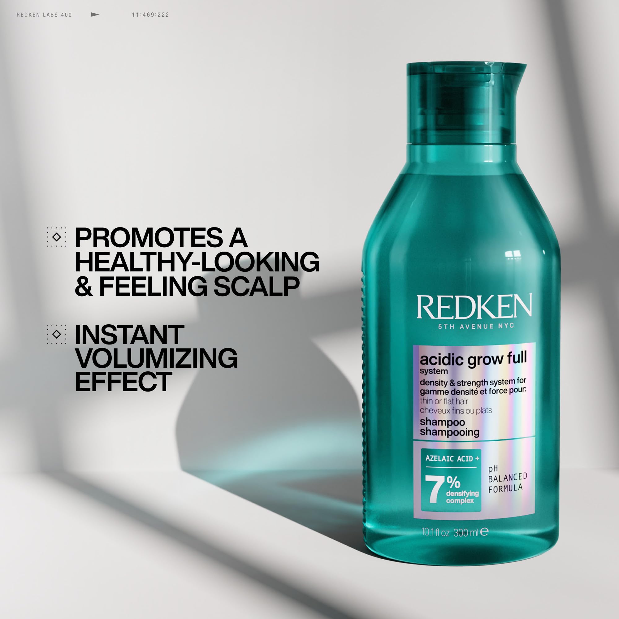 Redken ingredients label close-up for transparency and product benefits
