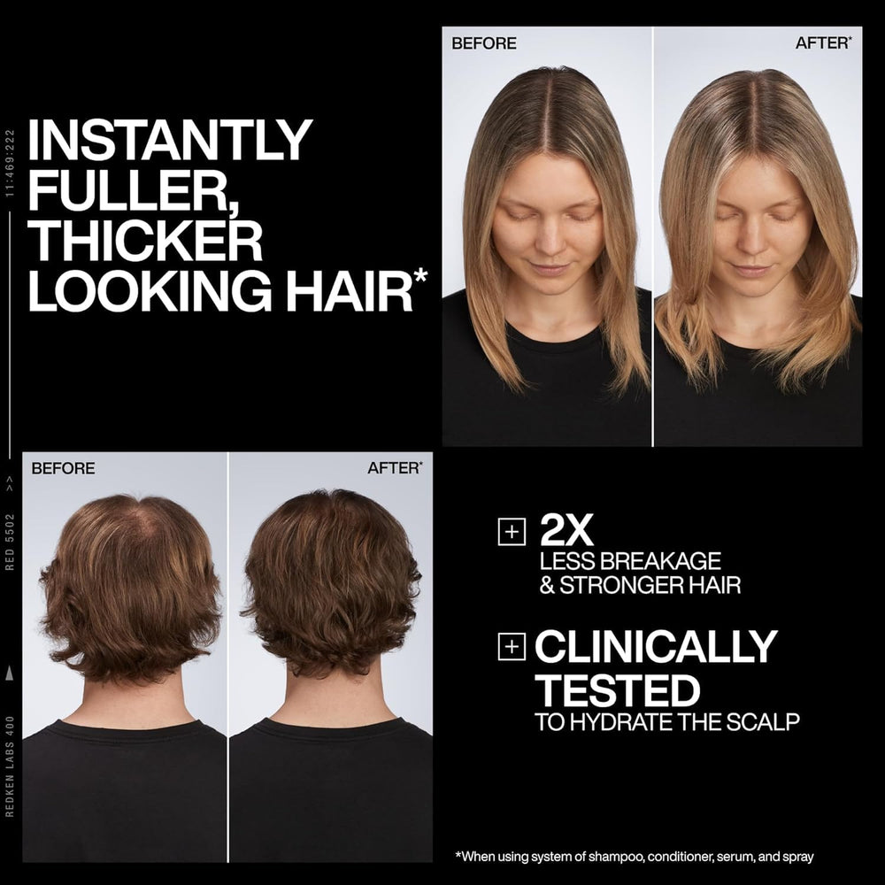 Redken acidic grow texture close-up showing lightweight creamy conditioner for easy spread
