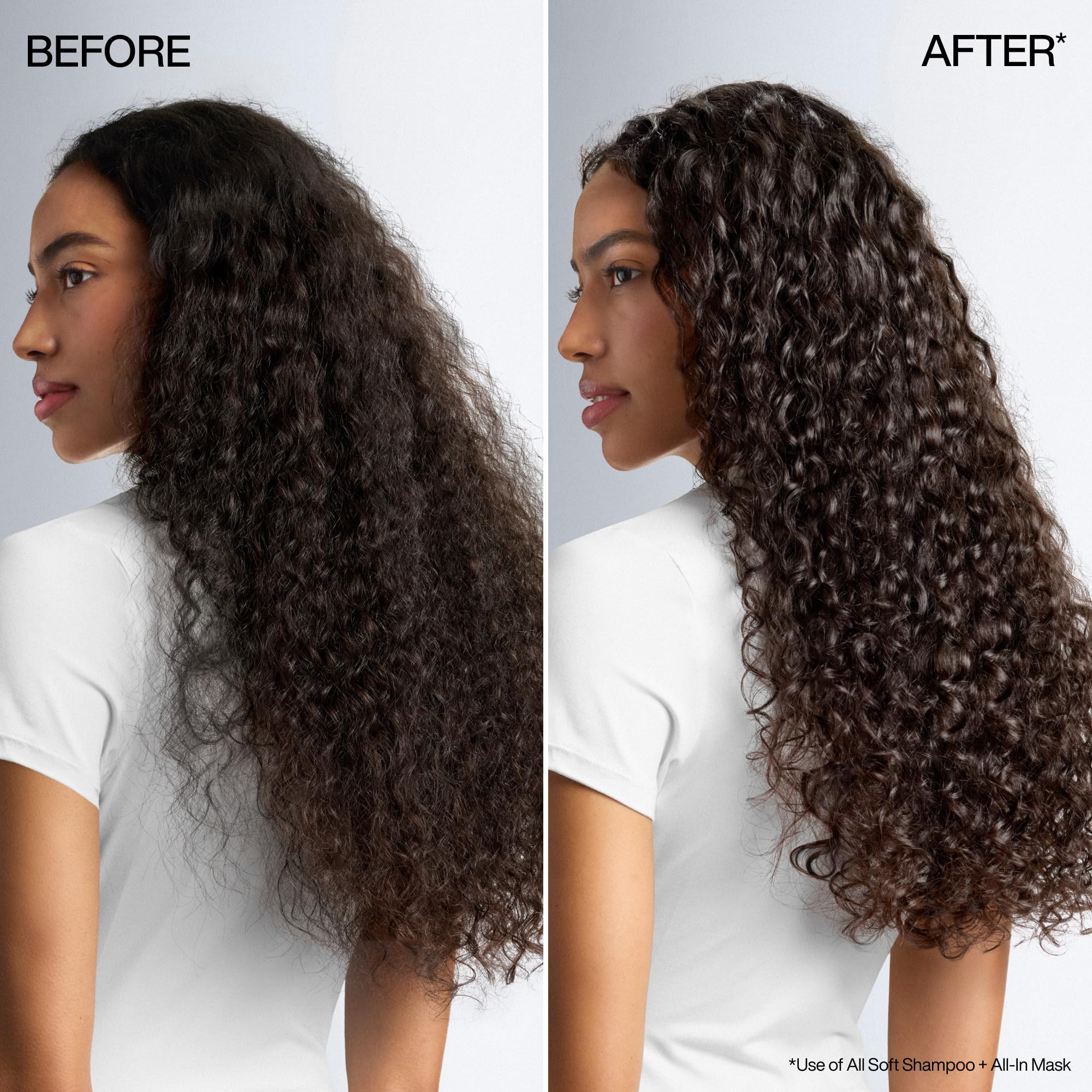 Redken All Soft opened mask texture close-up showing creamy absorption