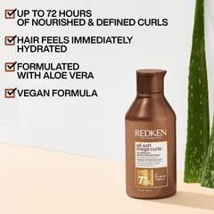 Redken conditioner being dispensed to show creamy texture and easy use