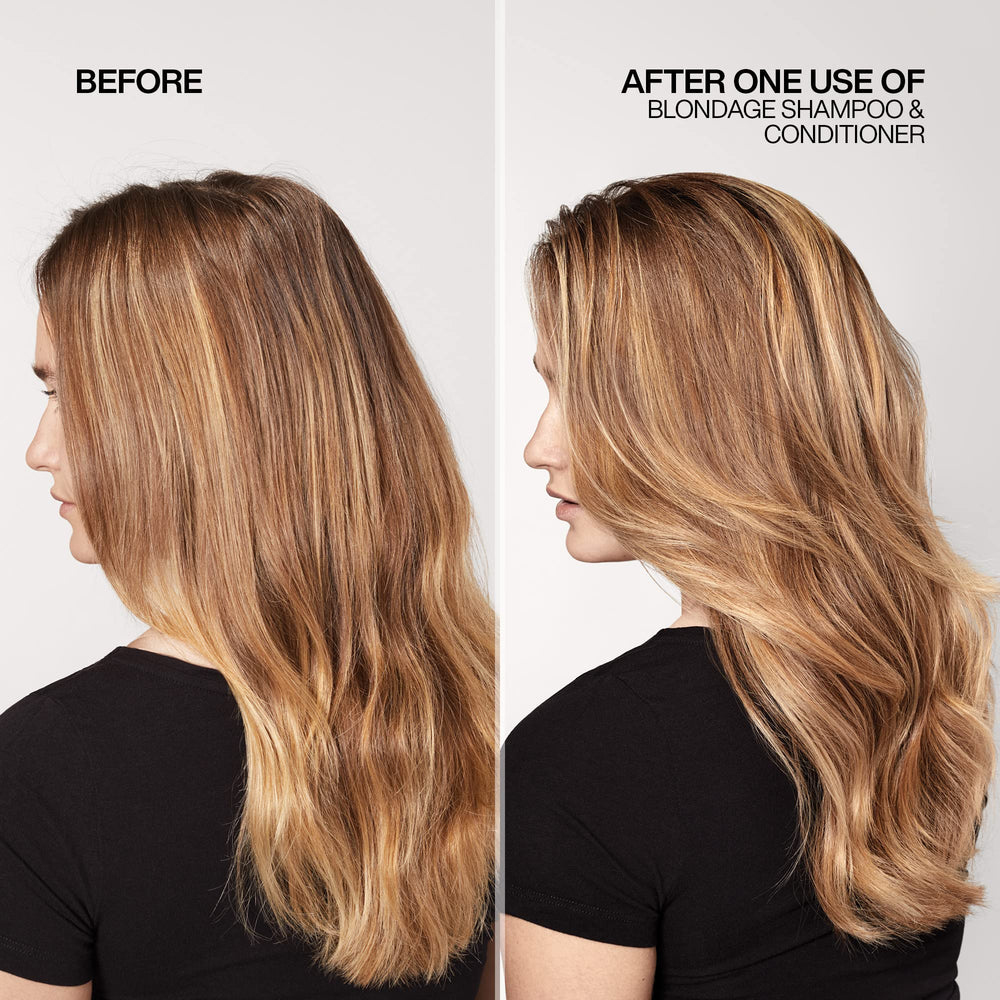 Redken Blondage in a salon stylist setup demonstrating professional use benefit