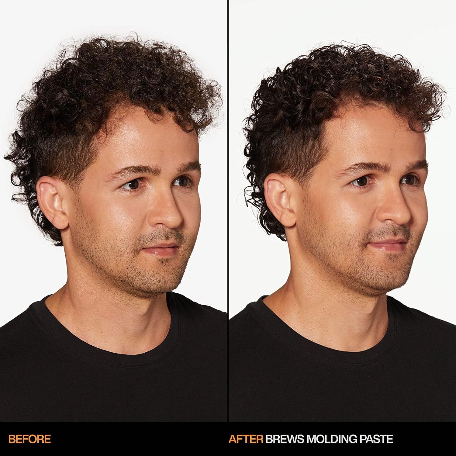 Redken Brews close-up label showing ingredients and clean formulation benefit