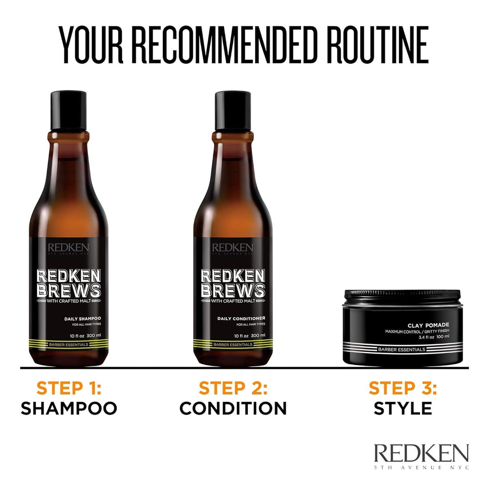 Redken Brews in-shower lather demonstrating gentle cleanse benefit for daily use