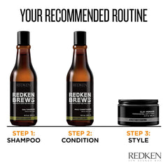 Redken Brews in-shower lather demonstrating gentle cleanse benefit for daily use