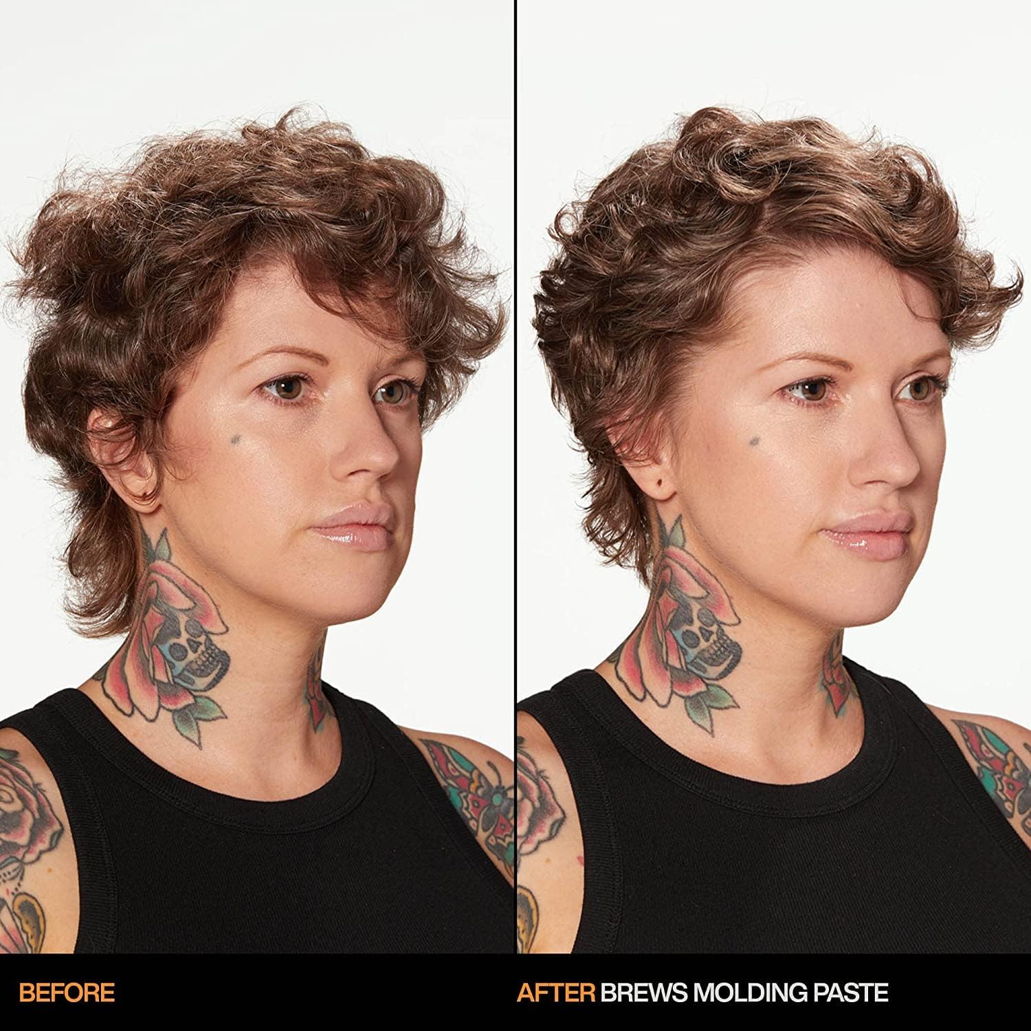 Redken Brews open jar texture highlighting moldable paste benefit