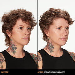 Redken Brews open jar texture highlighting moldable paste benefit