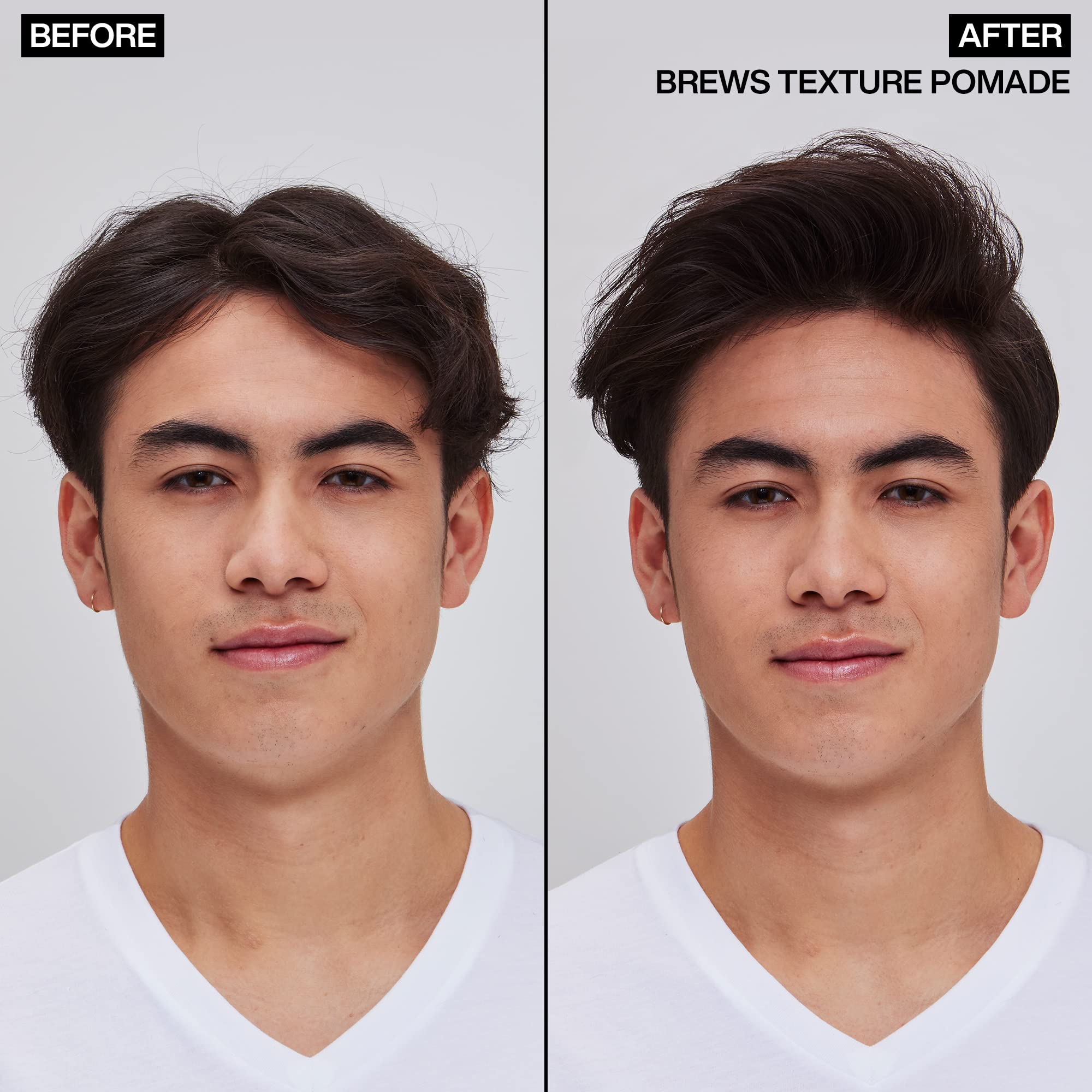 Redken Brews product on hands demonstrating easy application and control