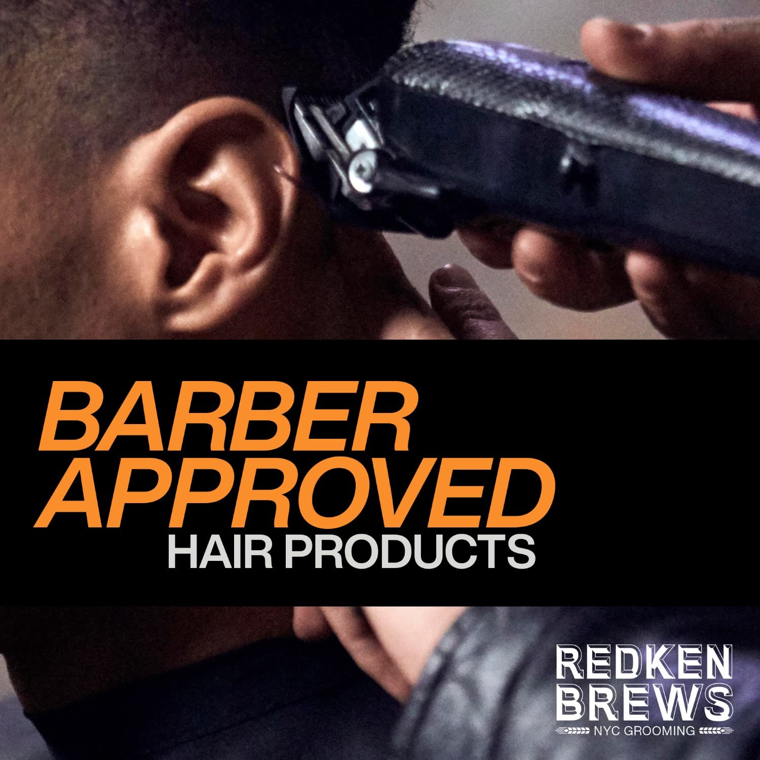 Redken Brews in barber setting showing professional styling results
