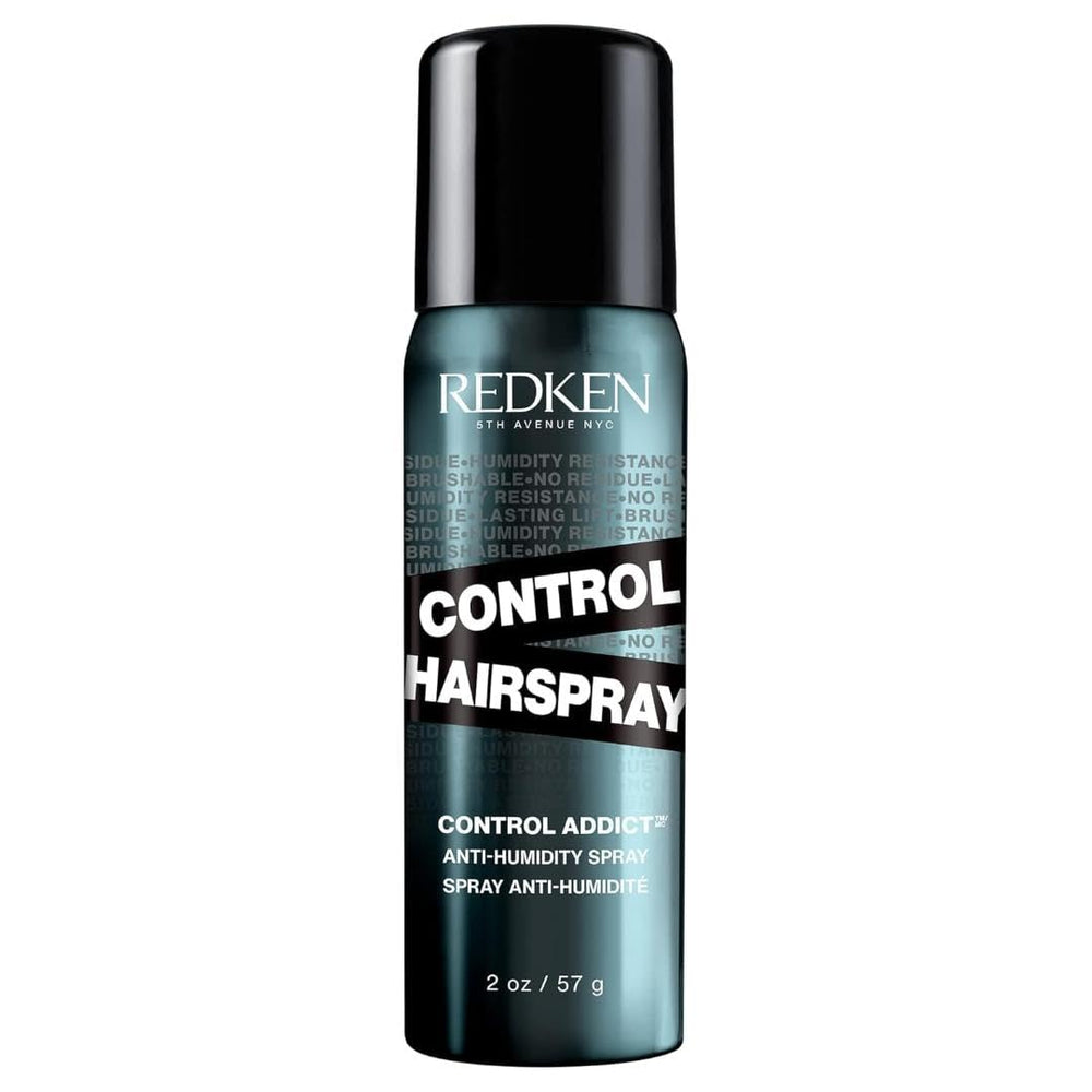 Redken Control Hairspray 28 front packaging showing product and brand, travel-friendly benefit