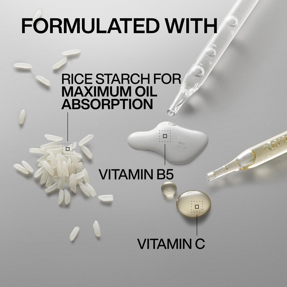 redken rice and potato starches visual representing oil absorption