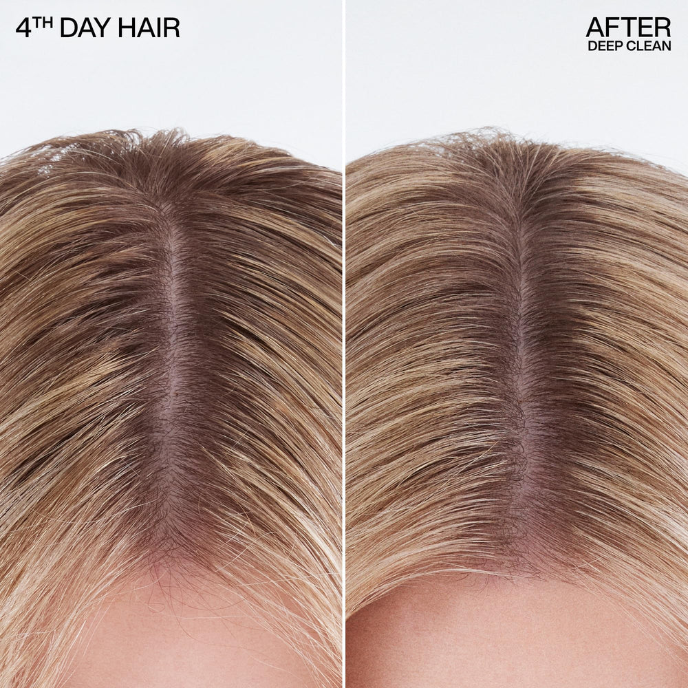 Redken on dark hair showing no visible white residue