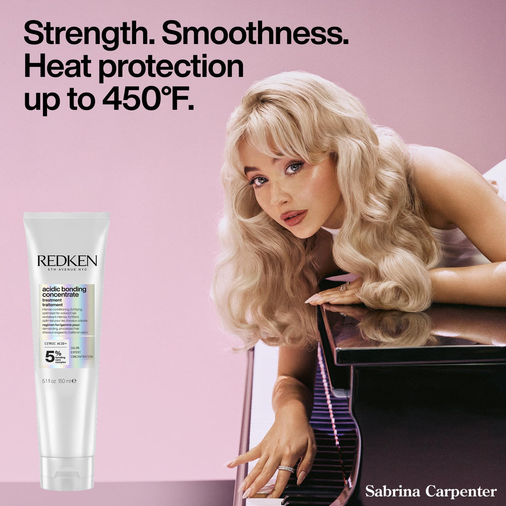 Redken before and after ends comparison showing reduced split ends and smoother tips