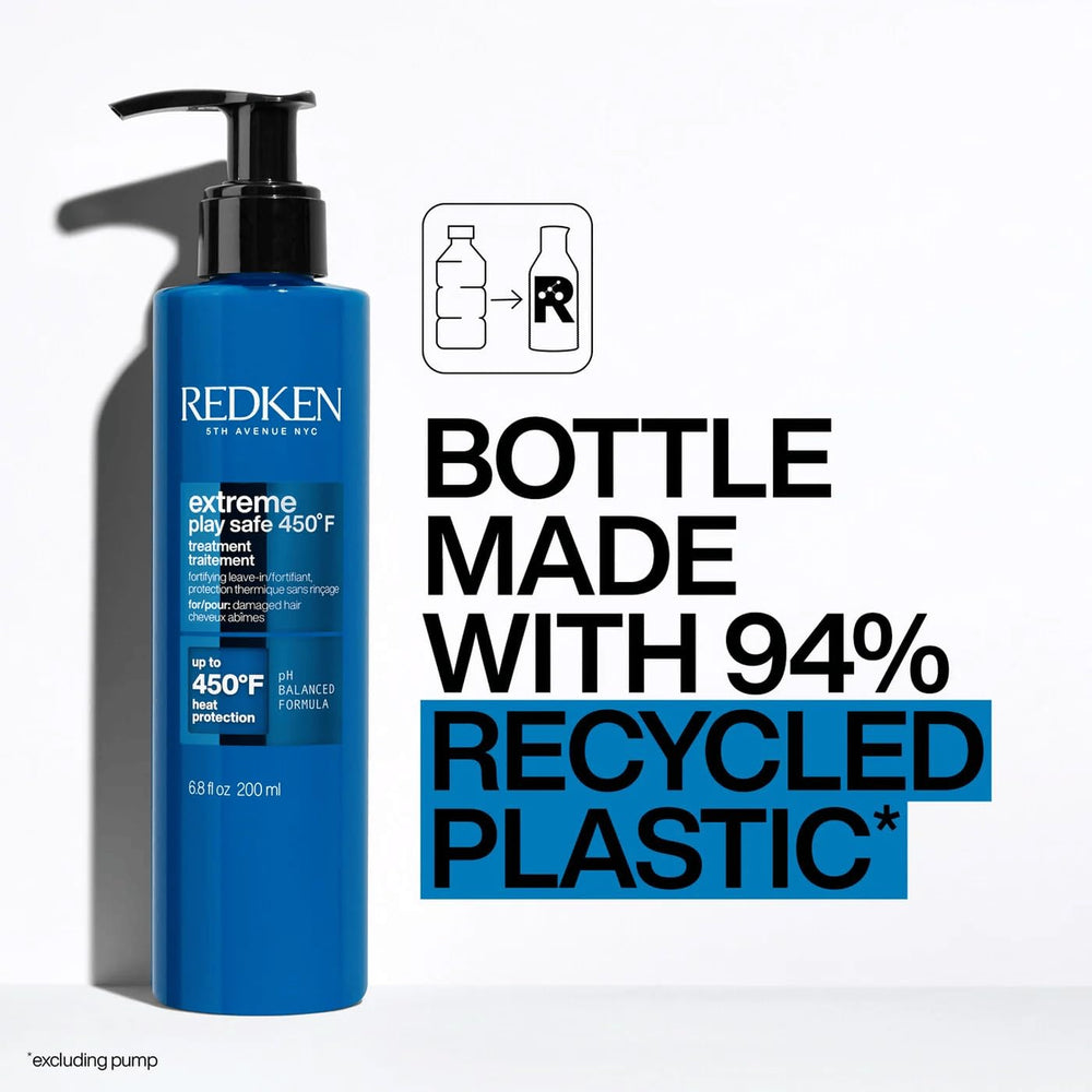Redken bottle held in hand to show 6.8 fl oz size and scale