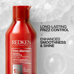 Redken label close-up highlighting product name and gentle formula benefit